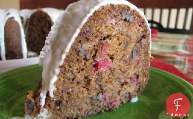 Bolo Bundt De Abóbora Com Nozes Com Cranberries