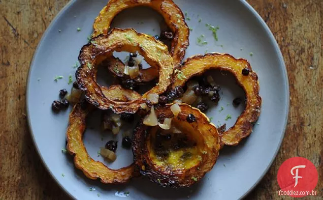 Anéis De Delicata Crocantes Com Groselha, Erva-Doce E Sabor De Maçã