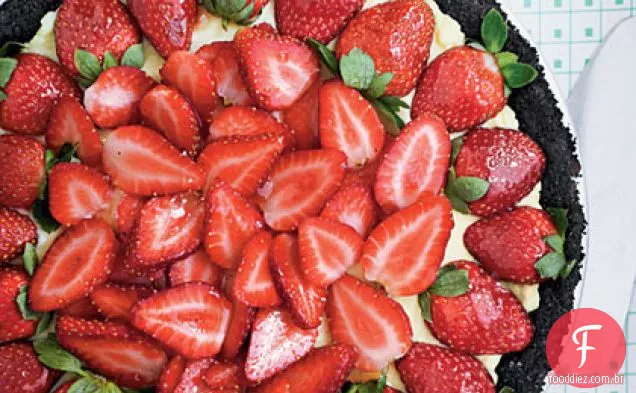 Torta De Creme De Morango