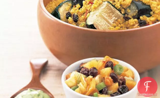 Cuscuz Frito Com Legumes Assados, Chutney De Pêssego E Ci