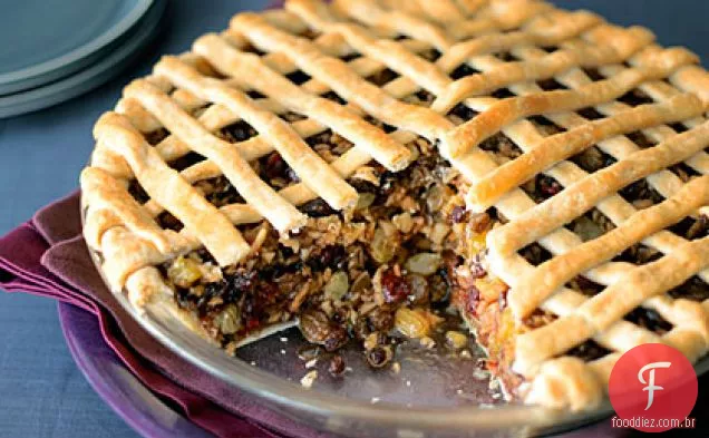 Torta de especiarias de maçã e frutas secas