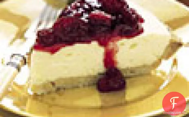 Torta De Chiffon De Limão Com Cranberries Vidrados