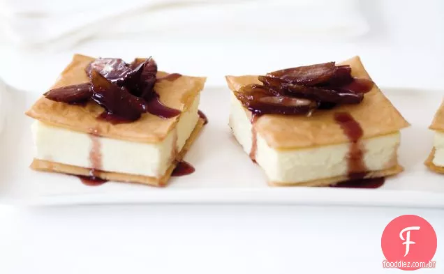 Feta Cheesecake & Vinho-Datas Escalfadas