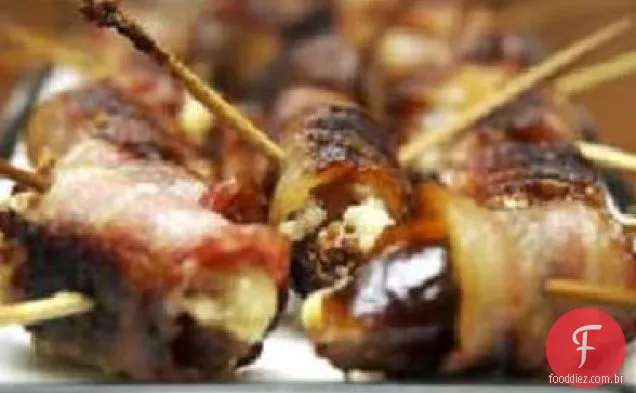 Tâmaras Embrulhadas Com Bacon Doce E Salgado