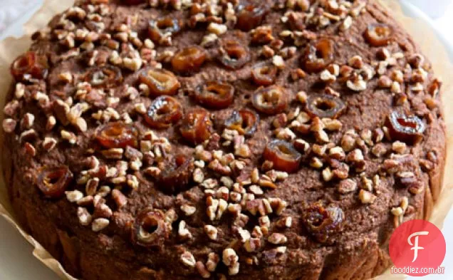 Bolo De Data De Chocolate Escuro Com Nozes-Sem Glúten