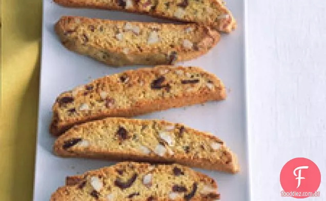 Biscotti De Fubá Com Tâmaras E Amêndoas