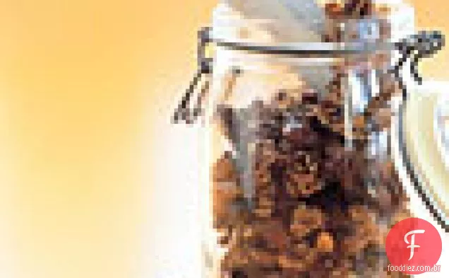 Encontro robusto, coco, e granola de amêndoa