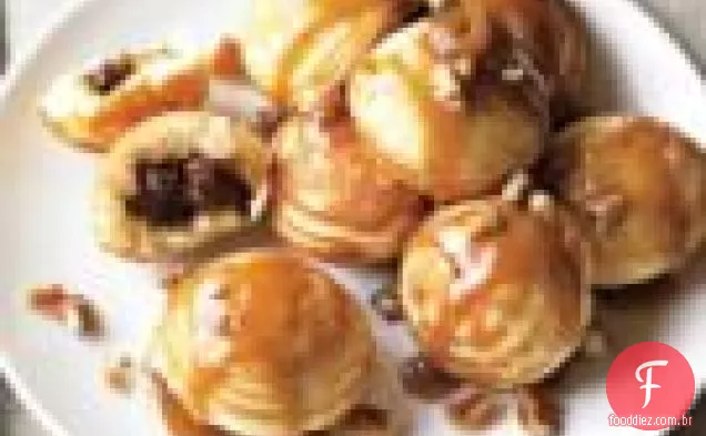 Panquecas Recheadas Com Caramelo Pegajoso