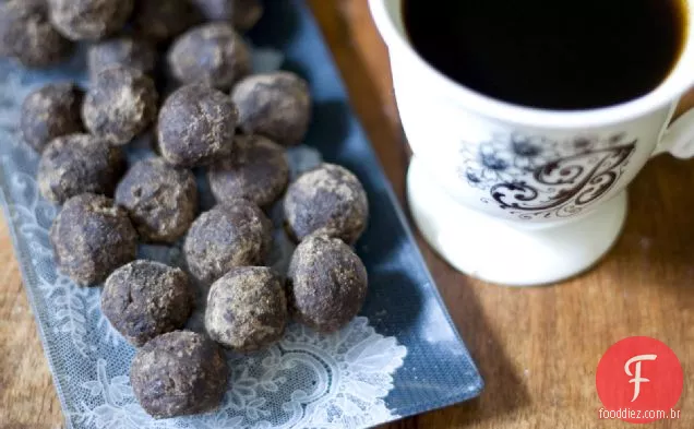 As trufas de chocolate cru de Christina