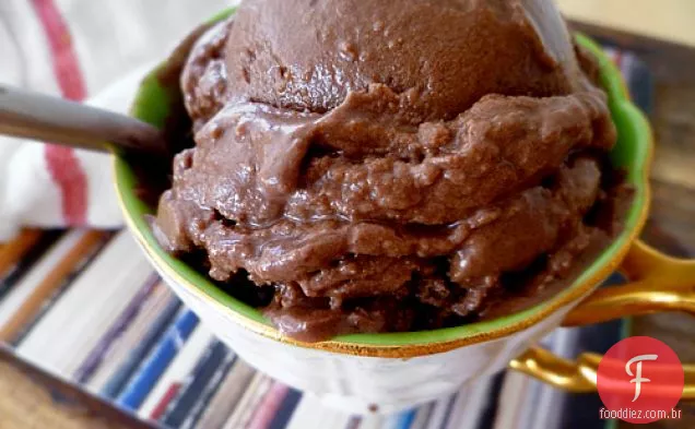 Sorvete De Chocolate Fácil sem laticínios