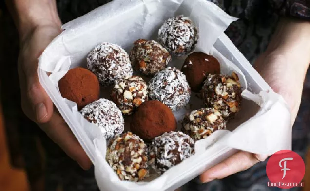 Trufas de Choco-amêndoa de sete minutos