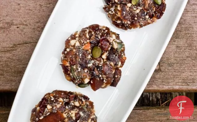 Mordidas De Biscoitos De Energia Bruta