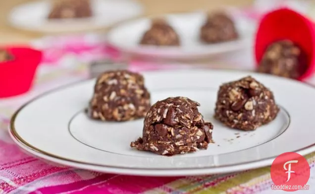 Dois Mordida Dupla Para Baixo Chocolate Escuro Brownies