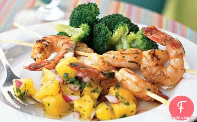Molho de camarão com Salsa de abacaxi