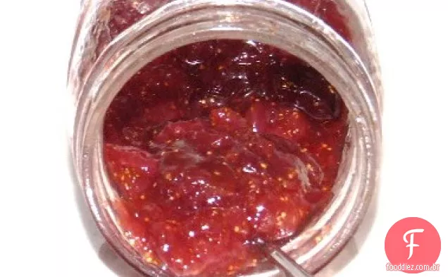 Figo Fresco E Geléia De Morango