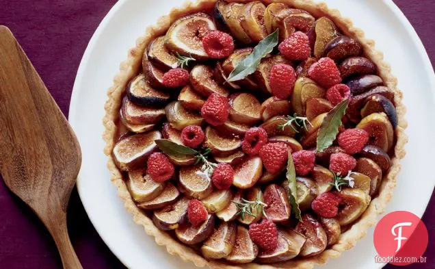 Torta de figo e framboesa com mel De Castanha