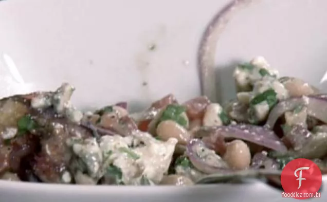 Salada De Feijão branco com figos grelhados