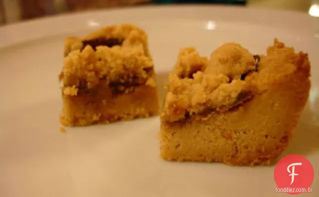Manteiga De Amendoim E Figo Jam Shortbread Bars