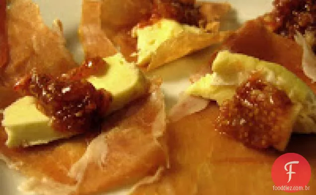 Prosciutto Com Purê De Figo E Creme Triplo
