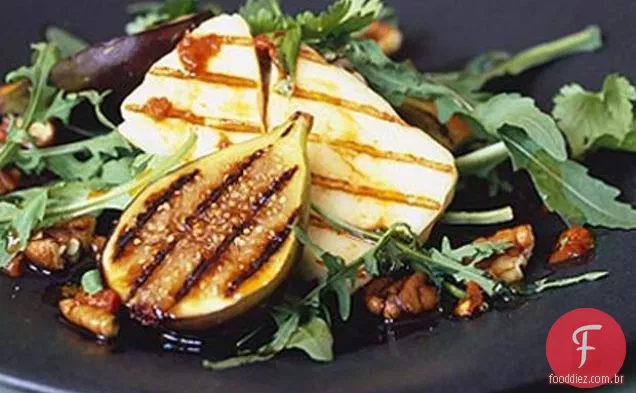 Salada De Figo Grelhado, Noz-Pecã E Halloumi
