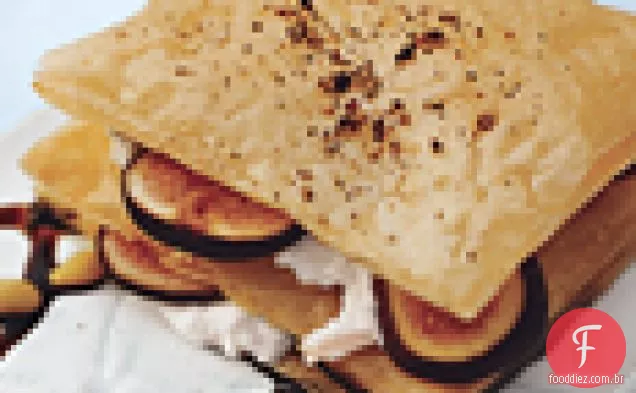 Millefeuille de figos frescos e ricota
