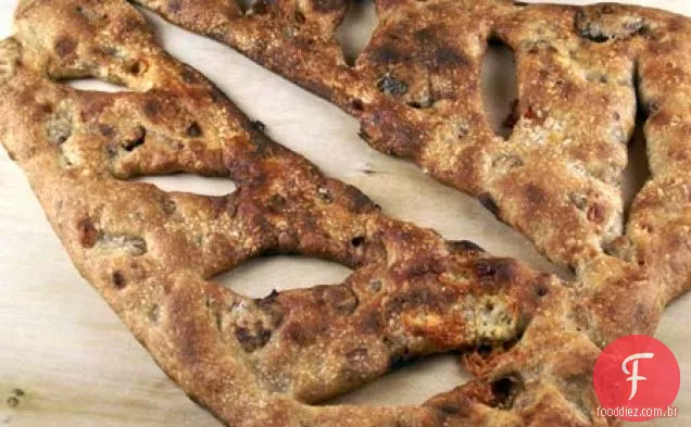 Gorgonzola Fougasse Com Figos E Nozes
