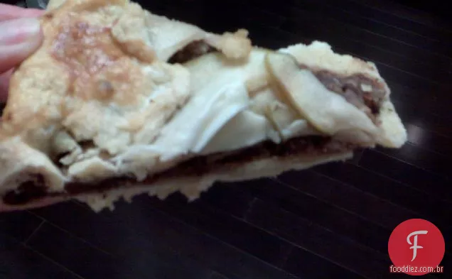 Crostata da placa do queijo (Figo, avelã, maçã, e Crost de Pecorino