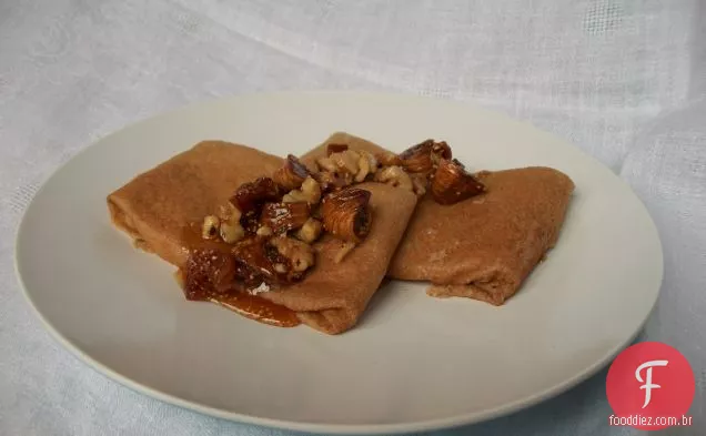 Trigo Mourisco Ricota Blintzes Com Figgy Relish