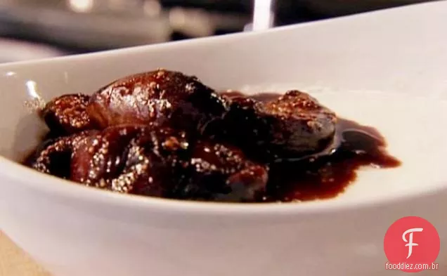 Panna Cotta com figos torrados e balsâmico