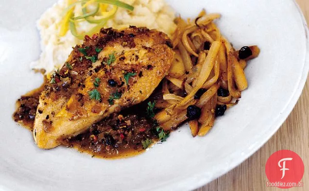 Frango com Ale e bagas de zimbro