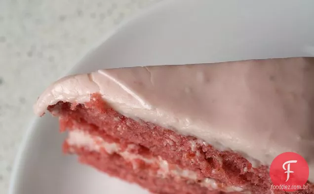 Bolo De Morango Com Cobertura De Queijo Creme De Morango