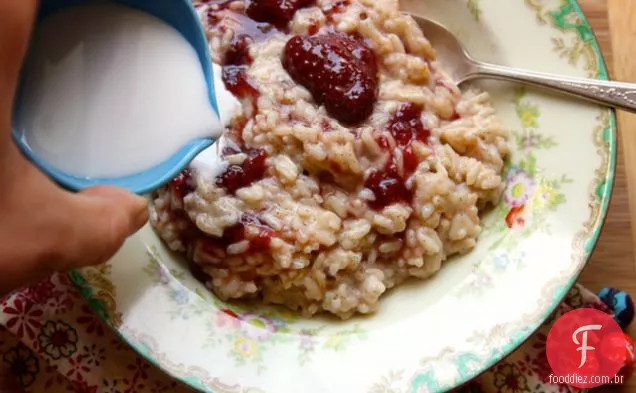 Doce De Morango Pudim De Arroz
