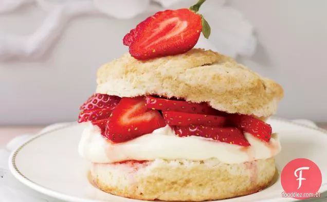 Biscoitos de morango com creme de limão Meyer