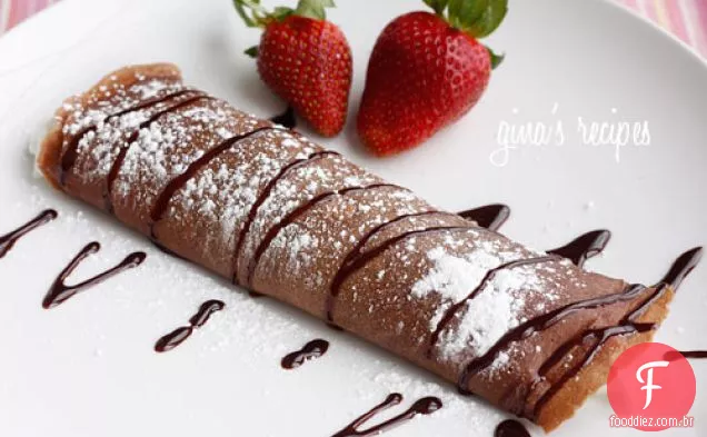 Crepes De Chocolate Com Morangos