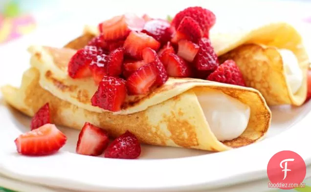 Blintzes De Iogurte De Limão Morango