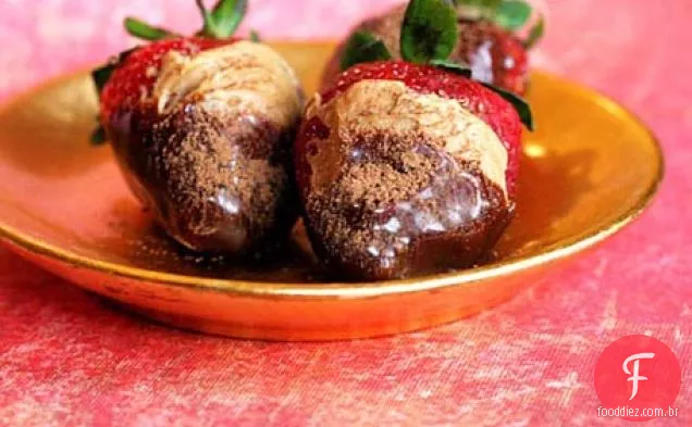 Receita De Morangos De Chocolate Com Manteiga De Amendoim
