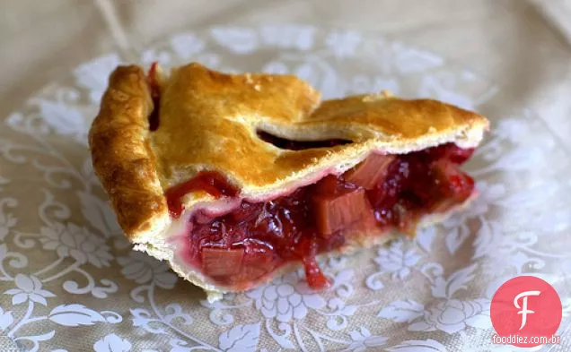 Torta de morango e ruibarbo, melhorada
