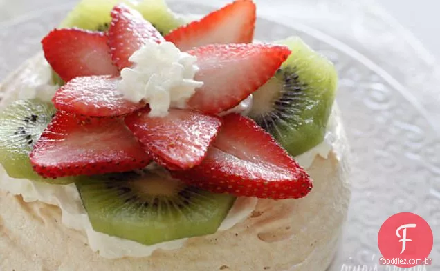 Morango Kiwi Pavlovas
