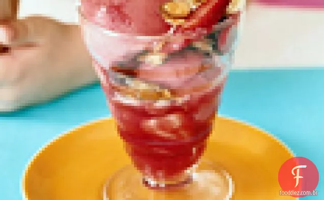 Morango Sundaes com Prosecco Sabayon