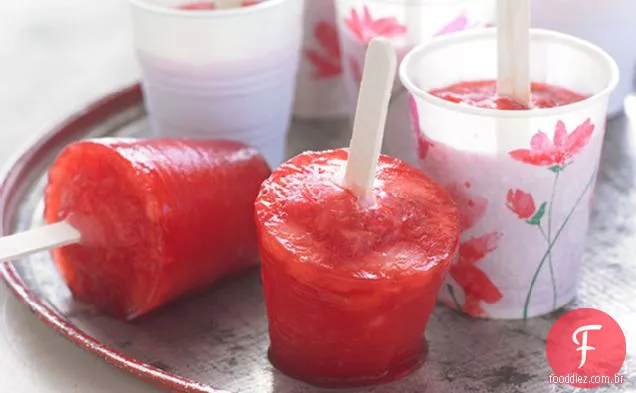 Triple Strawberry No-Drip Pops