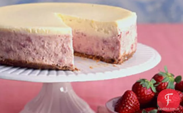 Cheesecake de morangos e creme