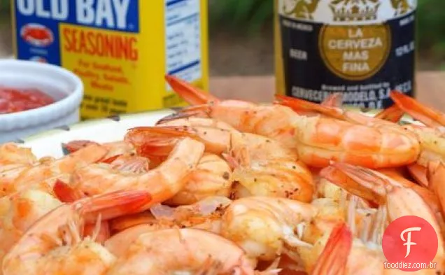 Peel N ' Eat Camarão Com Molho De Cocktail Caseiro