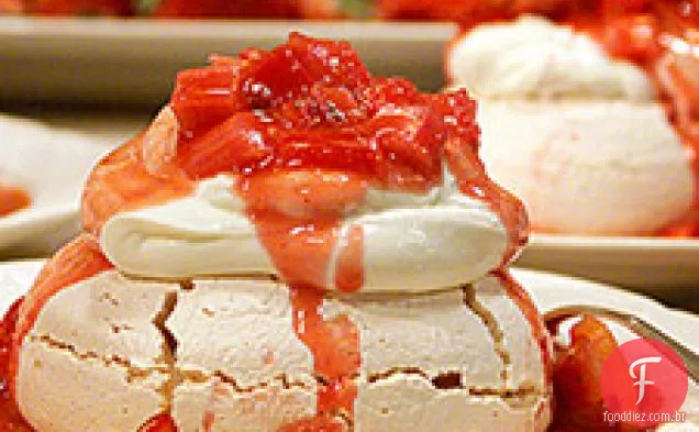 Ruibarbo de Nicole-morango Pavlova