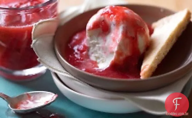 Morango - ruibarbo Sundaes