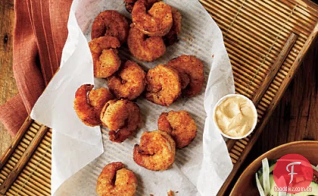 Camarão frito com maionese crioula