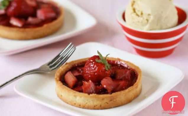 Torta De Ruibarbo De Morango