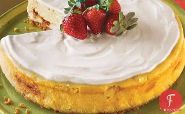 Cheesecake Irlandês De Morango e creme