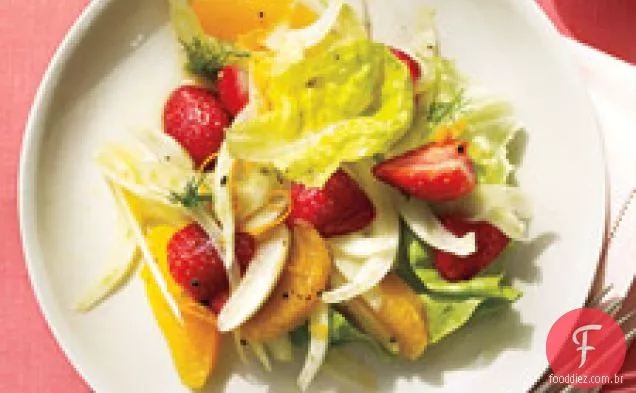 Salada De Morango, Erva-Doce E Laranja