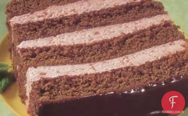 Chocolate Morango Chantilly Bolo