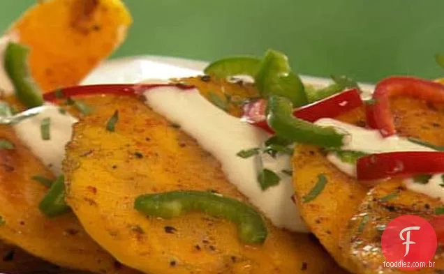 Manga grelhada picante com Crema